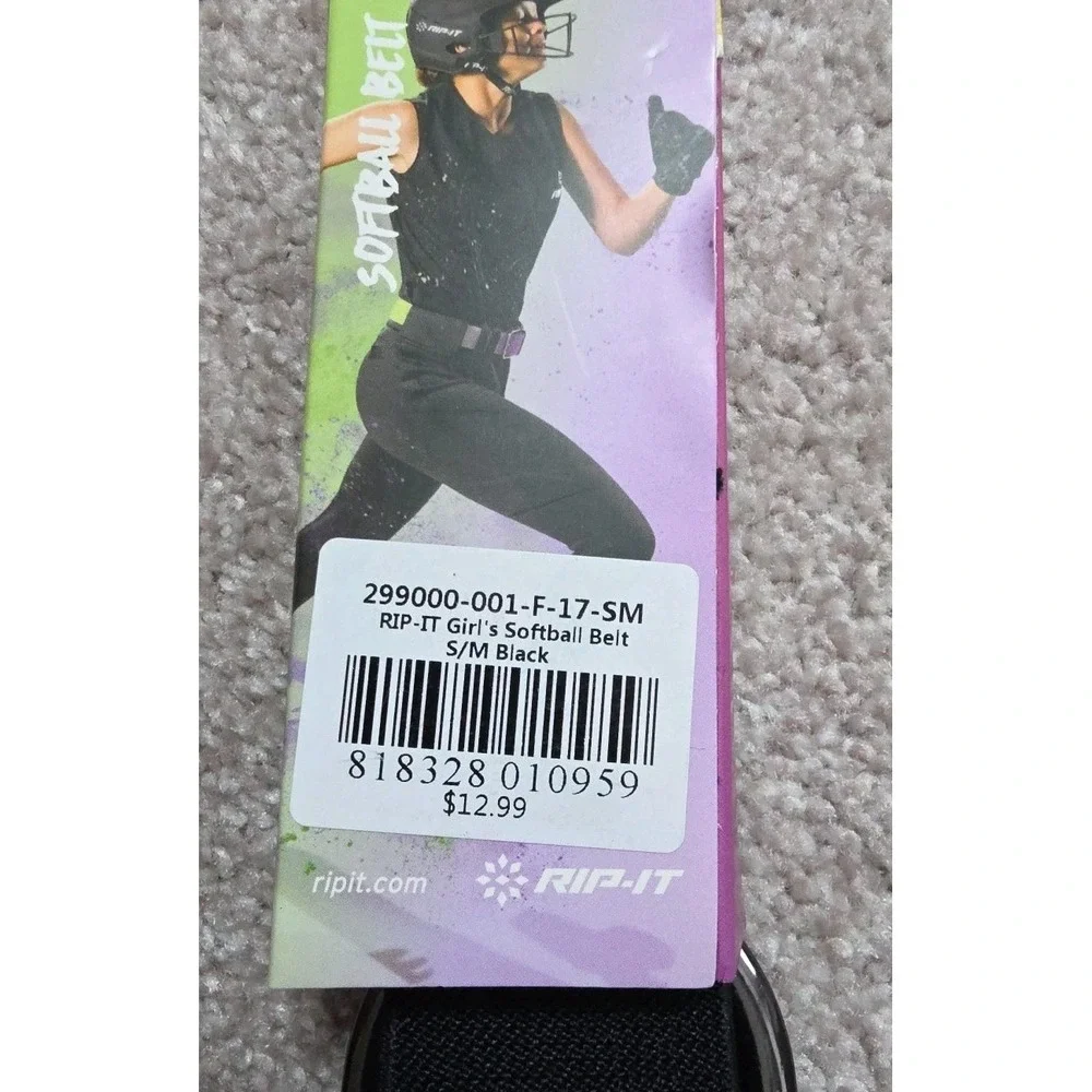 SOFTBALL BELT-BLACK - SIZE S/M-  22-26